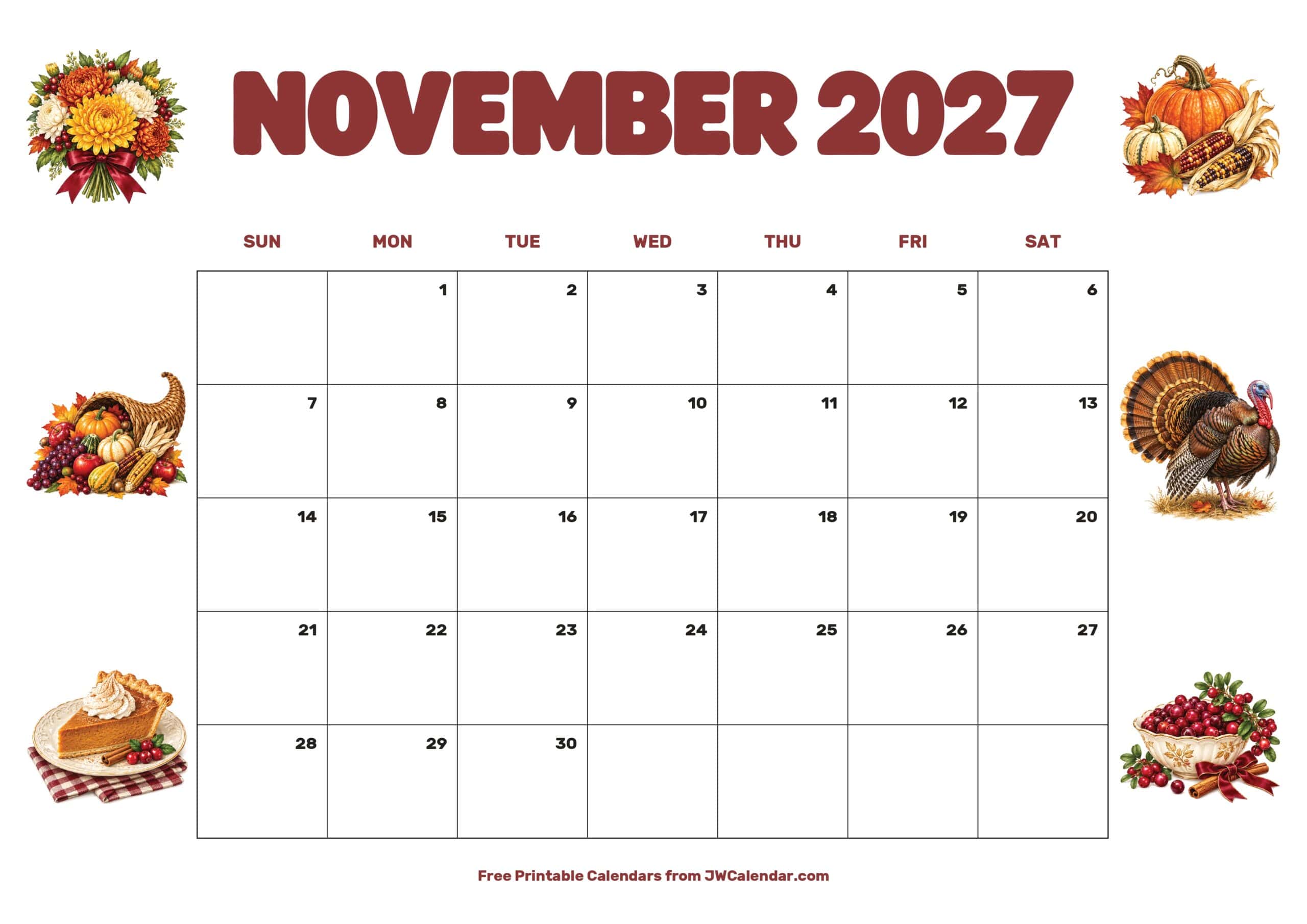 November 2027 Themed Calendar November 2027 Themed Calendar scaled